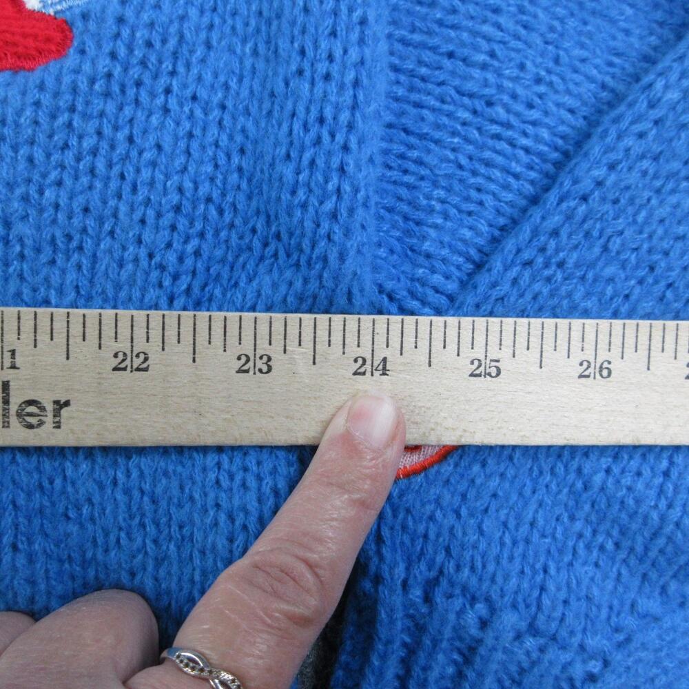 Mure+Grand Sweater Girls M/L Blue You're A Reel Catch Puff Cardigan Lobster NWT - Picture 5 of 16